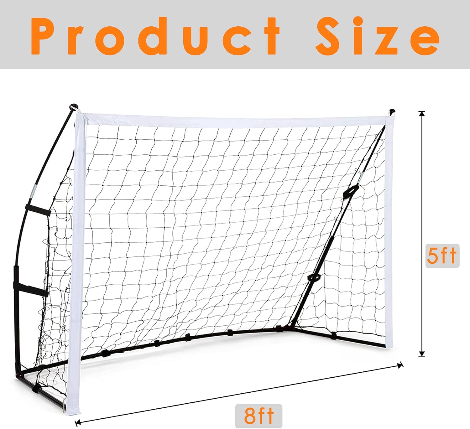 Soccer Goal Portable 12’ x 6’, Football Goal Foldable Soccer Net with Pre-connected Posts, PE Football Net with Carry Bag and Pegs, Indoor Outdoor Football Training Equipment for Kids Adults : Sports & Outdoors