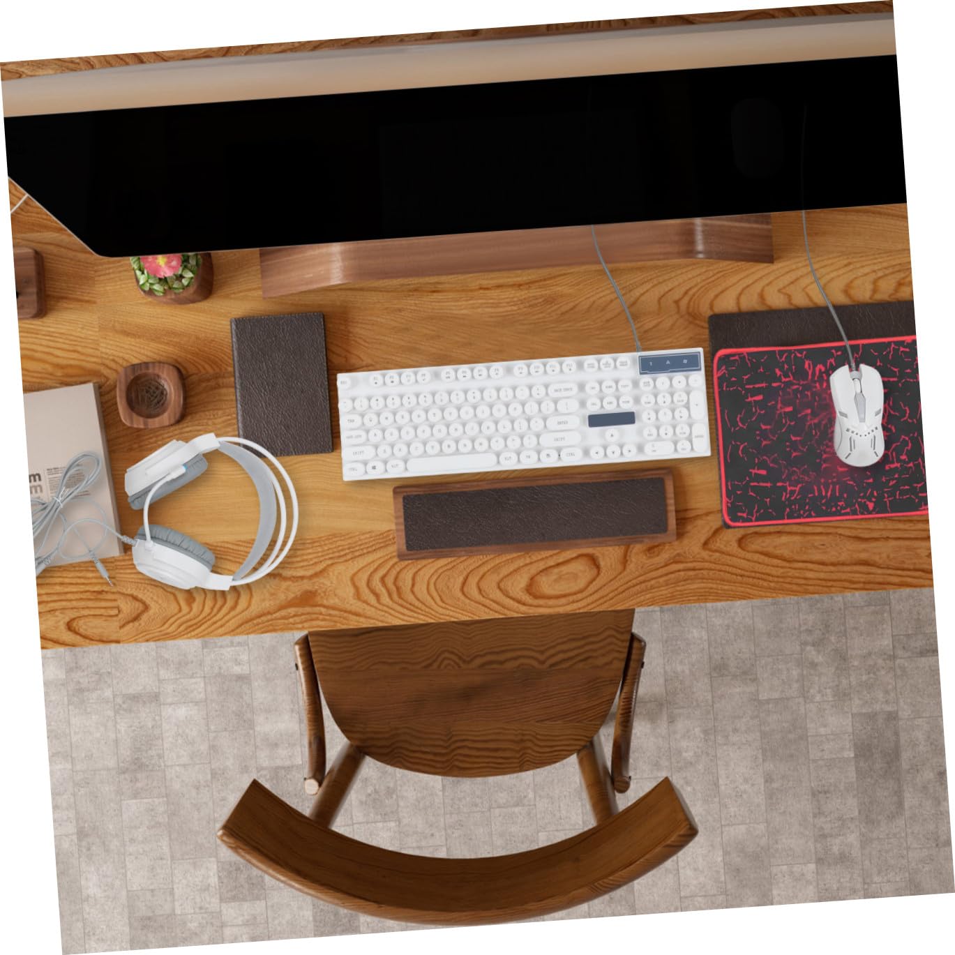 SHINEOFI Tastiera Ergonomica Mouse Combo Retroilluminato e Tappetino per Computer Accessori da Gioco Pronti all Uso