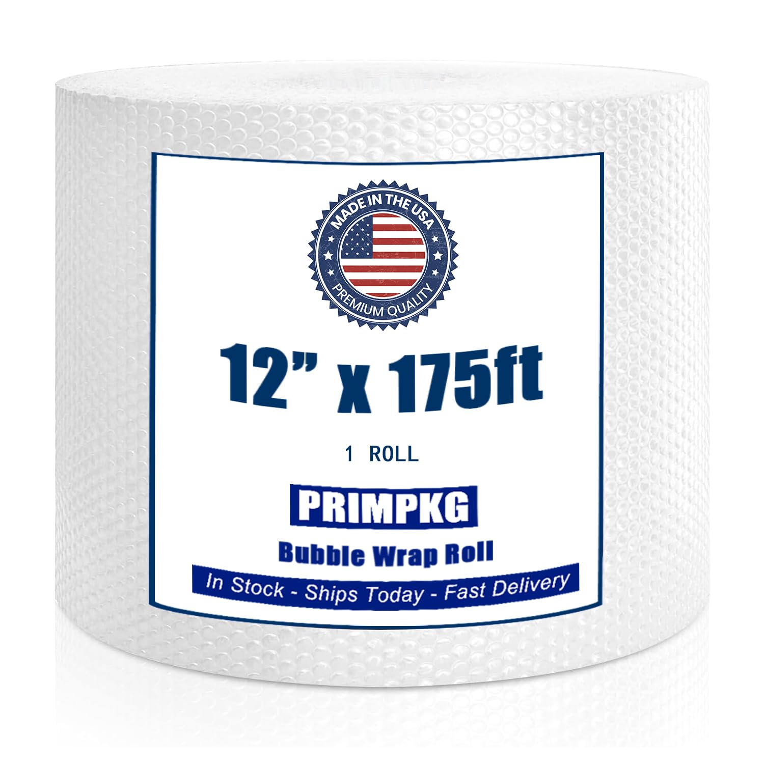Luftpolsterkissen, 30,5 cm x 53,3 m, Luftpolsterverpackung, kernlose Rolle, Versandverpackung, Verpackung und Umzugskartons, robuste Umzüge und Versand (30,5 cm x 53,3 m, 1 Rolle)