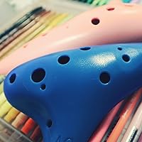 Vista 30 de Aestivate Ocarina de plástico Instrumento 12 Agujero Ocarina Alto C 12-Hole Ocarina Instrumento Easy Instrument Ocarina puntiagudo (blanco)