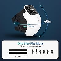 Vista 7 de Medcursor Knee Massager, Cordless Heated Knee Massager with 3 Heating Levels, 3 Vibration Modes, LED Screen & Adjustable Straps, Massage with Heat