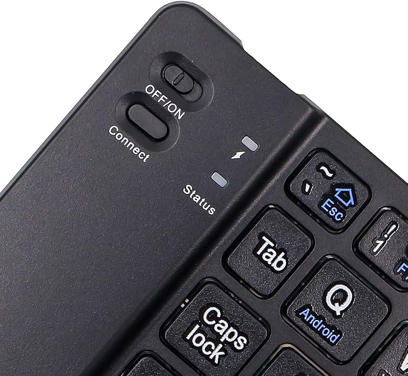 ANCLLO Vezeték nélküli összecsukható Bluetooth billentyűzet, ultra vékony, újratölthető, iOS Android Windows kompatibilis