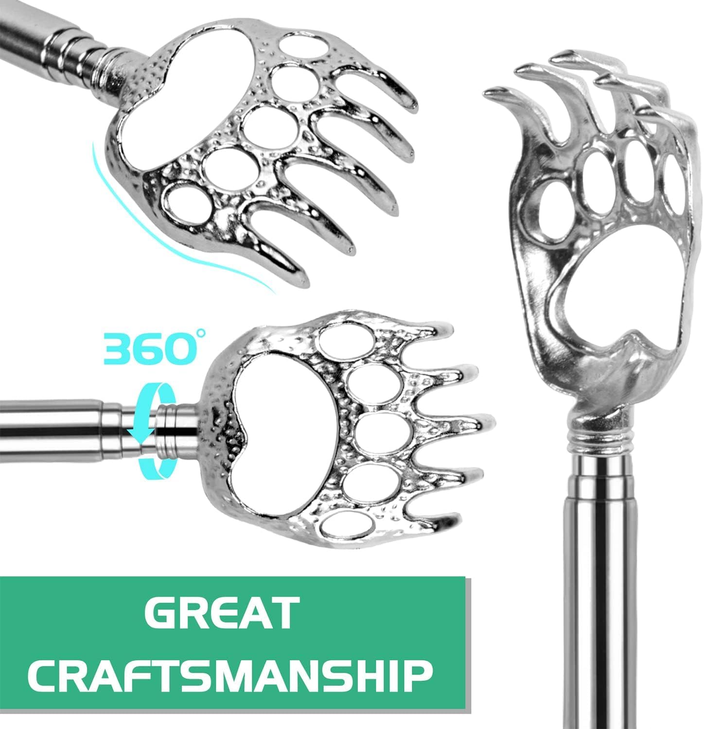 6 Pack Back Scratcher Fathers Day Dad Gifts, White Elephant Gifts for Adults, Stocking Stuffers for Men Women Teens, Prizes for Adults, Extendable Bulk Back Massager for Thanksgiving Birthday (Red)