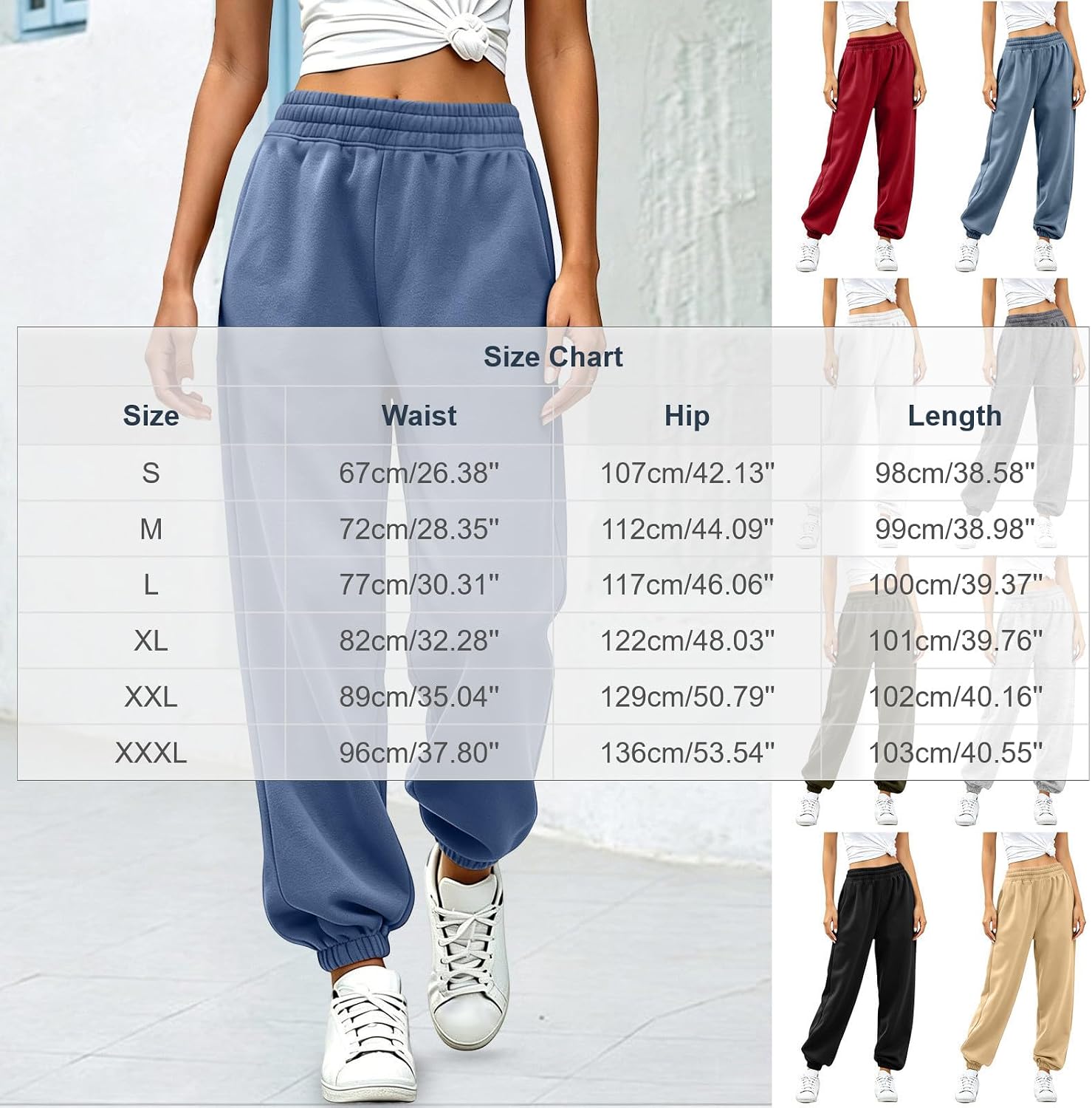 Women's Cinch Bottom Sweatpants Fleece Lined Baggy Lounge Pants Wide Straight Leg Sport Solid Color Sweat Pants