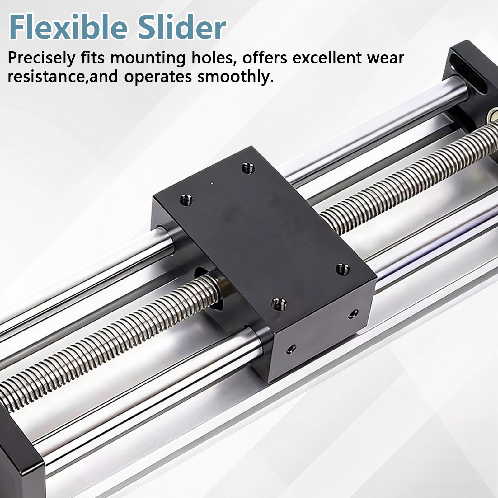 LinearfüHrung mit Handrad, 200mm Verfahrweg Manuelle Linearschiene mit Verriegelung, Lineartisch Kugelumlaufspindel für CNC-Ausrüstung Transformation