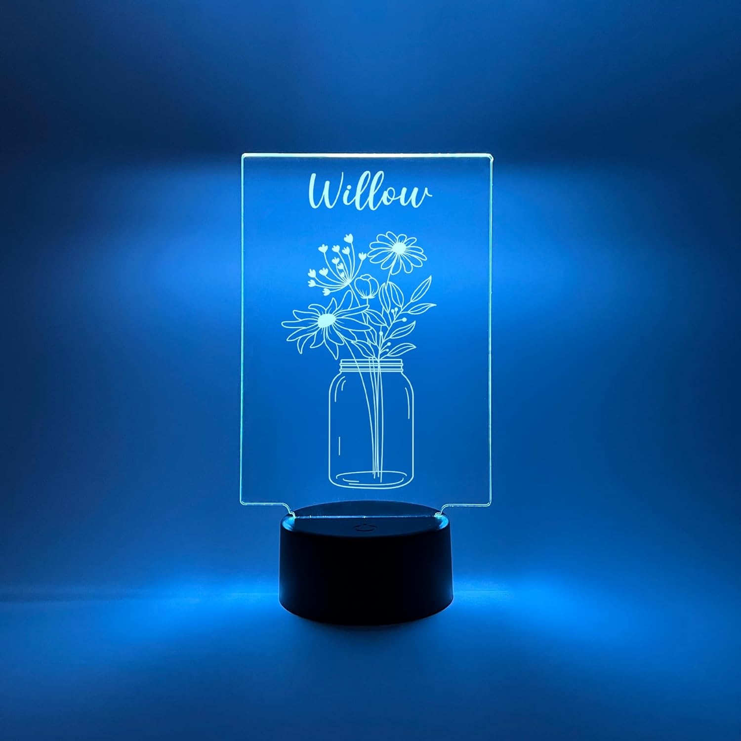 MIRROR MANIA Name Night Light Up Desk Table Lamp Kids Bedroom Decor LED Personalized Custom 16 Colors & Remote - Christmas Gift Idea for Boys & Girls (Game Controller Gaming Gamer Design 2)