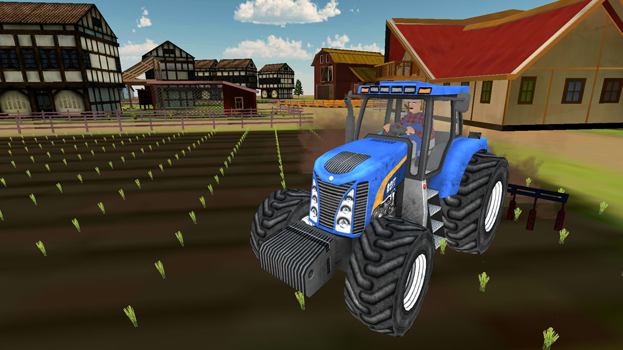 simulador de trator moderno virtual de agricultura de trator real ...