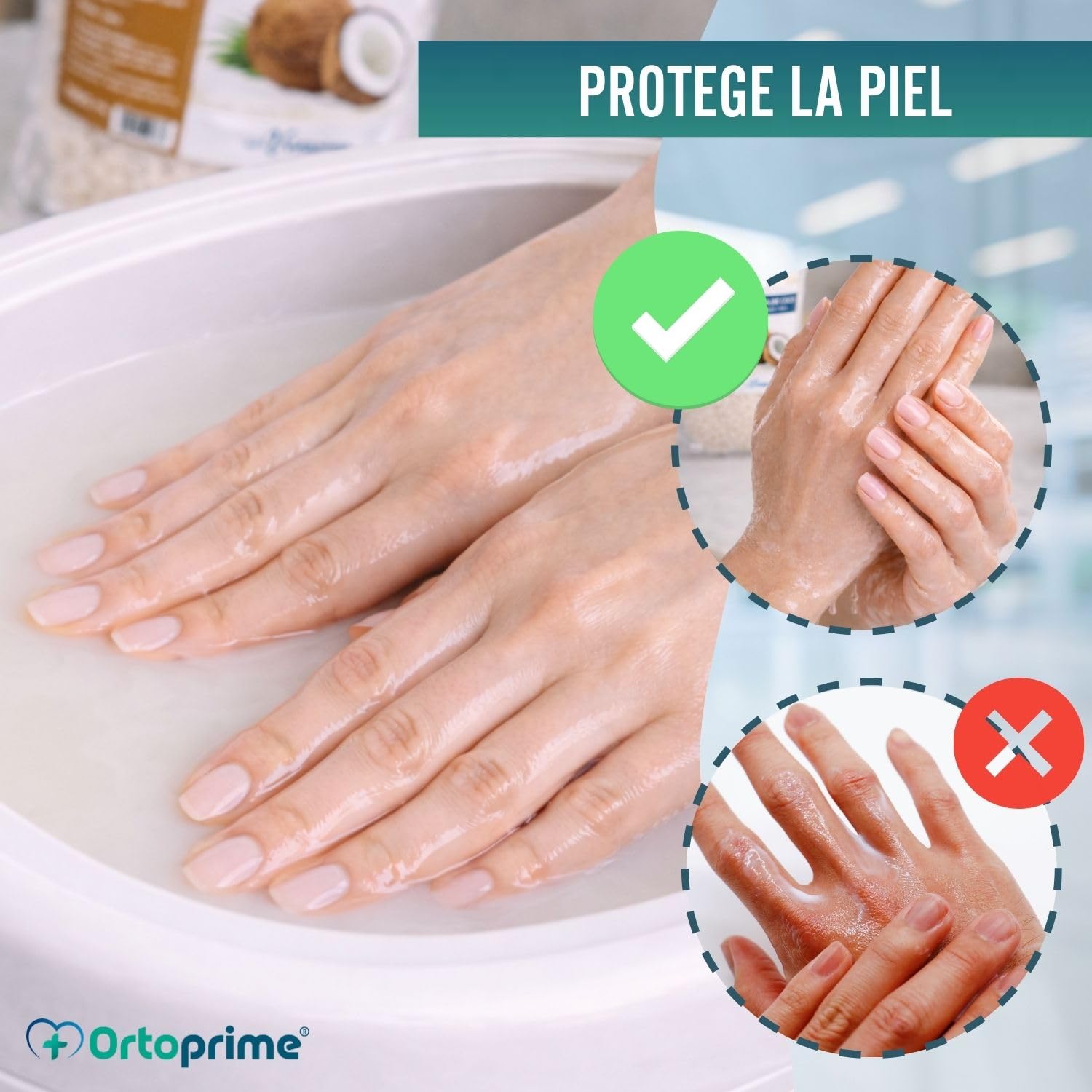 PARAFINA para Manos y Pies REHABILITACIÓN 1000 ml - Masajes de Parafina Esencia de COCO - Baño Parafina PROFESIONAL - Termoterapia Dolor Muscular + Artritis Artrosis Manos y Pies