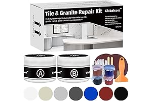 Globalcom Tile and Granite/Marble Repair Kit: Save Your Countertops Today!