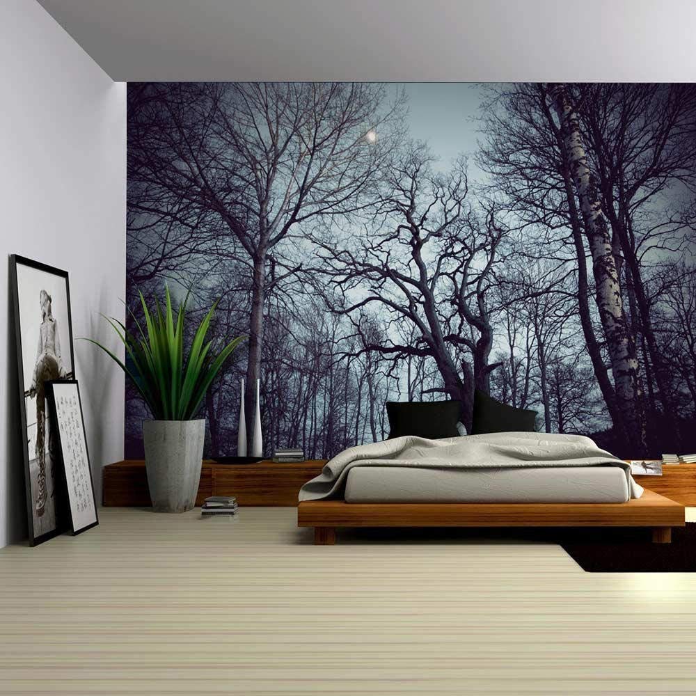 Papier peint photo 3D forêt nuit de haute précision visuelle