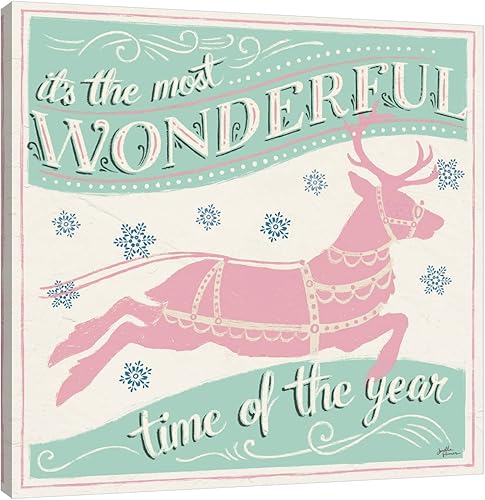 Jaxson Rea "Merry Little Christmas IV Vintage Gallery Wrapped Canvas by Janelle Penner, 30" x 30"