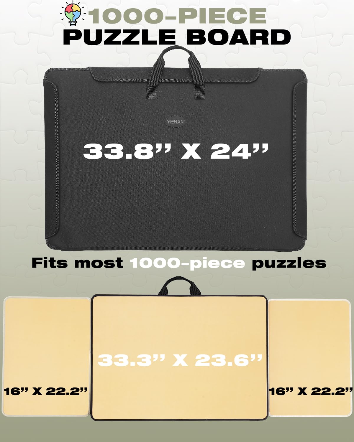 Planche à Puzzle Inclinable Pliable 1000 Pièces – Avec 6 Tiroirs De Rangement, Housse Anti-Poussière Et Surface Feutre Antidérapante