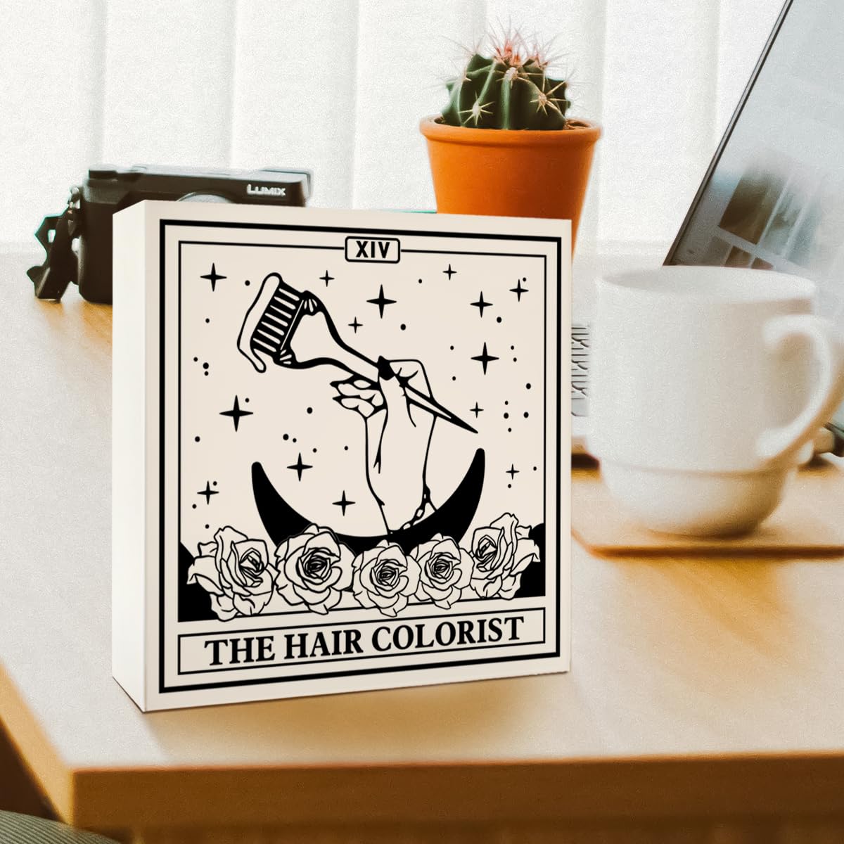 Holzschild Für Haarstylisten – Dankeschön-Geschenk, 12,7 X 12,7 Cm, Für Salon Oder Zuhause