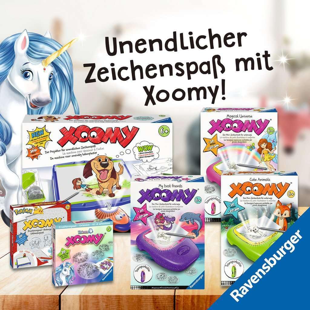 Ravensburger Xoomy Midi Meine besten Freunde- Projektor zum Zeichnen Lernen für Kinder ab 6 Jahren, kreatives Zeichnen und Malen für Mädchen und Jungen - 23697