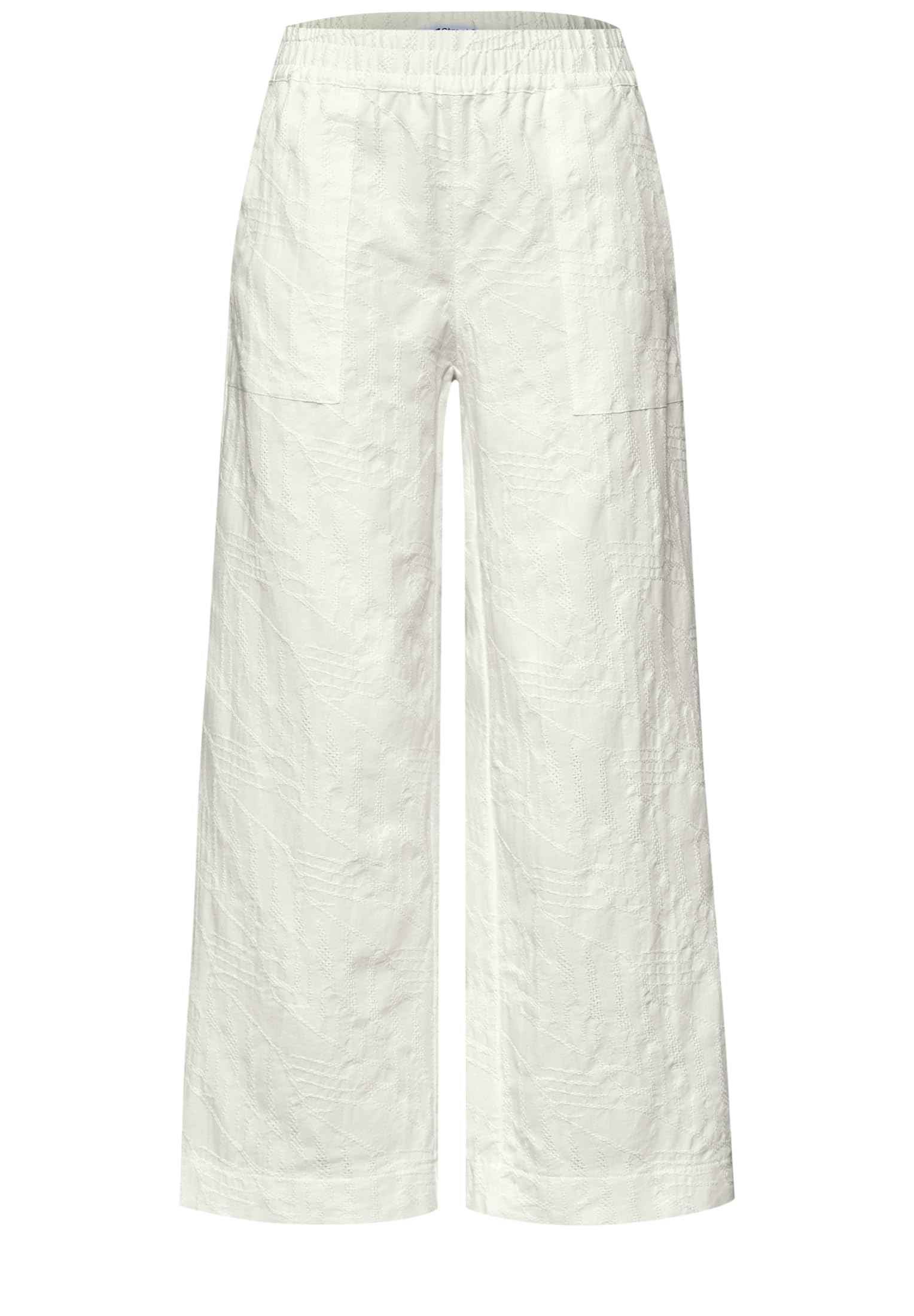 Street One Damen Wide Leg Jacquard Hose 3818204