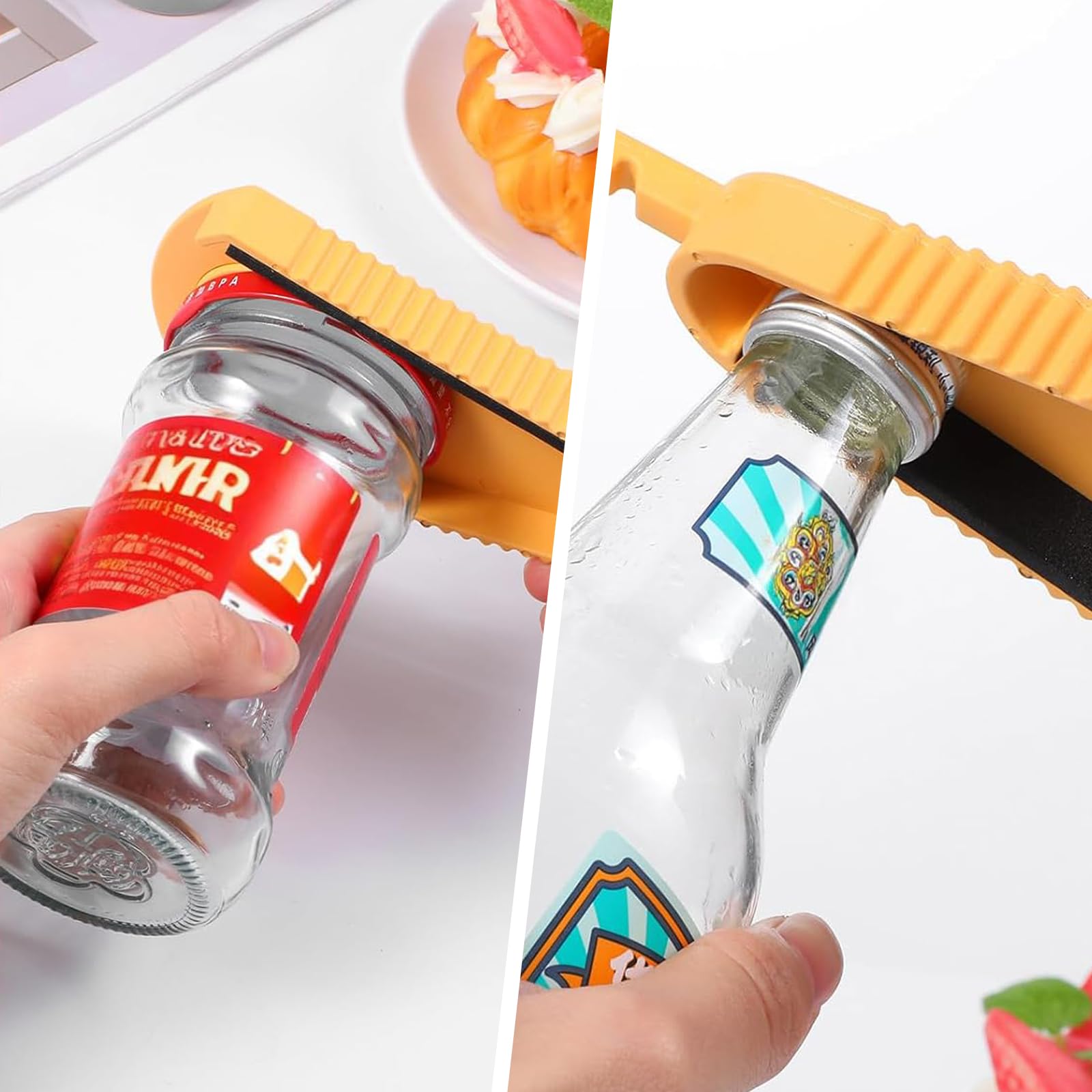 Apribarattoli Multifunzione 2 Pezzi, Apriscatole Manuale in Plastica per Lattine e Bottiglie