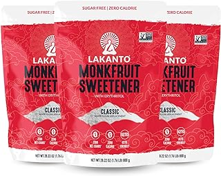 Lakanto Classic Monk Fruit Sweetener with Erythritol - White Sugar Subst...