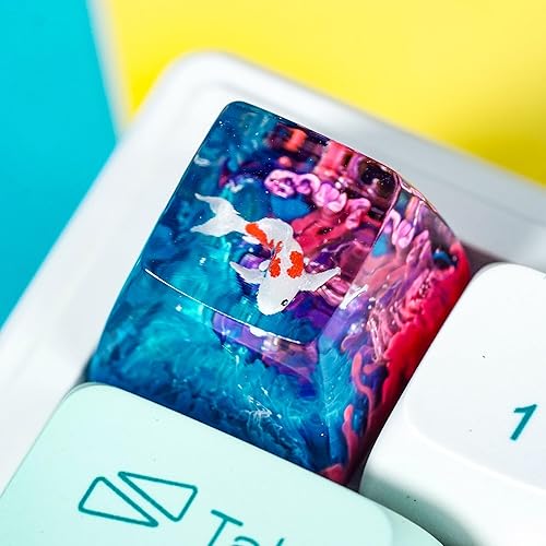 Kohaku Koi Artisan Keycap Blue and Pink Ocean Coral R1