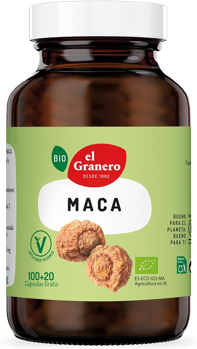 El Granero Integral - Maca Bio - 120 Cápsulas Veganas para Energía y Vitalidad