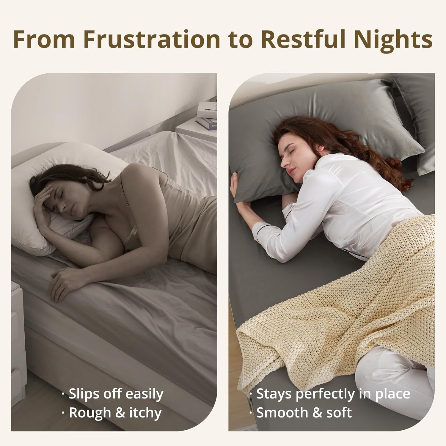 King Fitted Sheet, 100% Long-Staple Cotton Dual-Lock Fitted Sheet for King Bed, Luxury Soft and Comfort, 1000 Thread Count, Deep Pocket Fits 9" to 16" Mattress