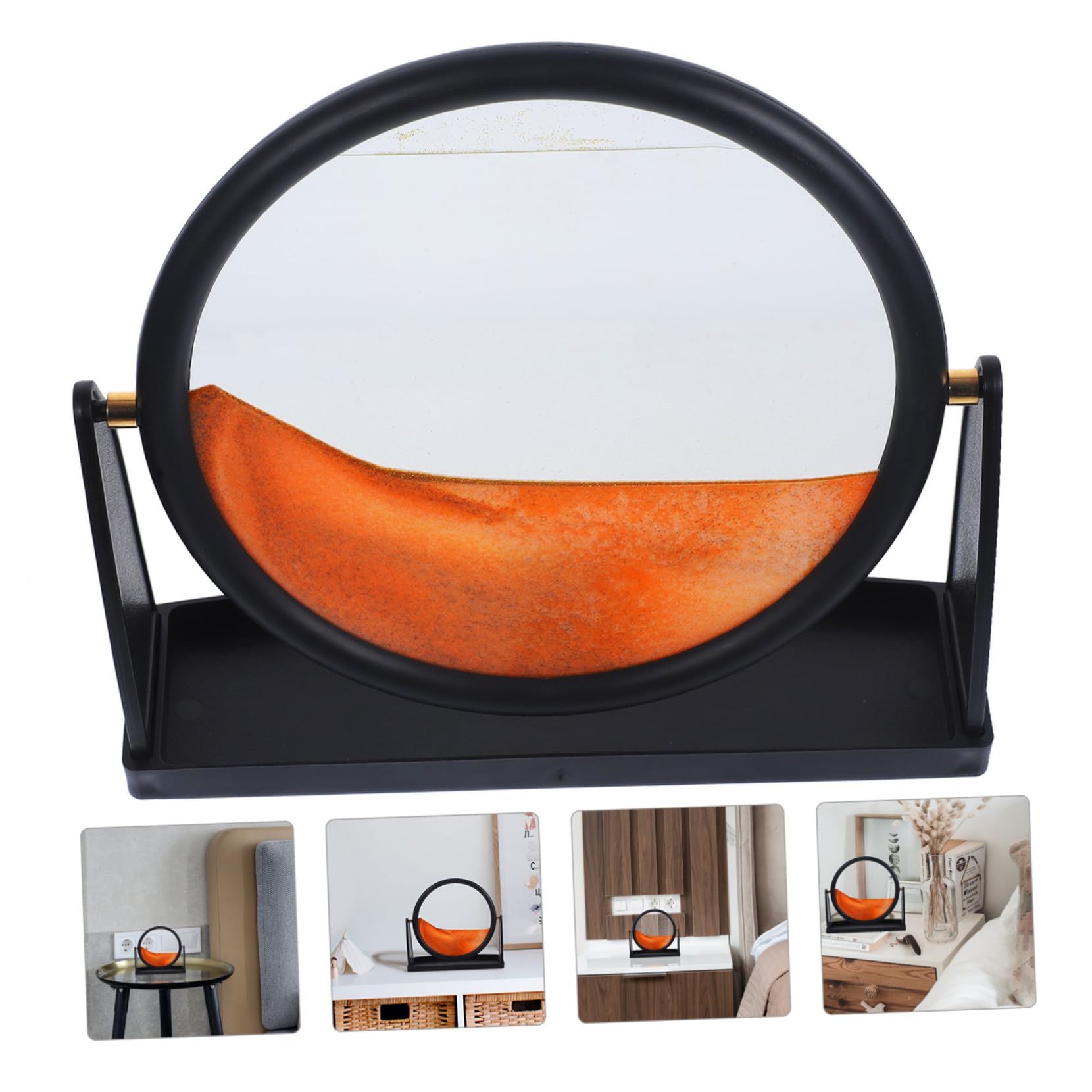 BEBEMOKO 3D Quicksand Painting Hourglass Decor Creative Present for Office Living Room Desktop New Year Birthday