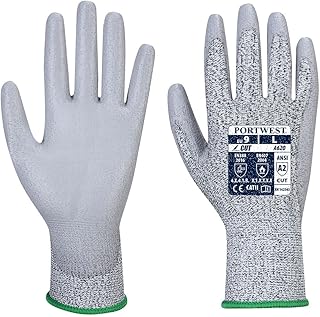 Portwest VA620 Vending LR Cut PU Palm Glove Gray, Small