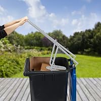 Presă pentru deșeuri menajere Relaxdays, pentru deșeuri reziduale și hârtie, gri 3