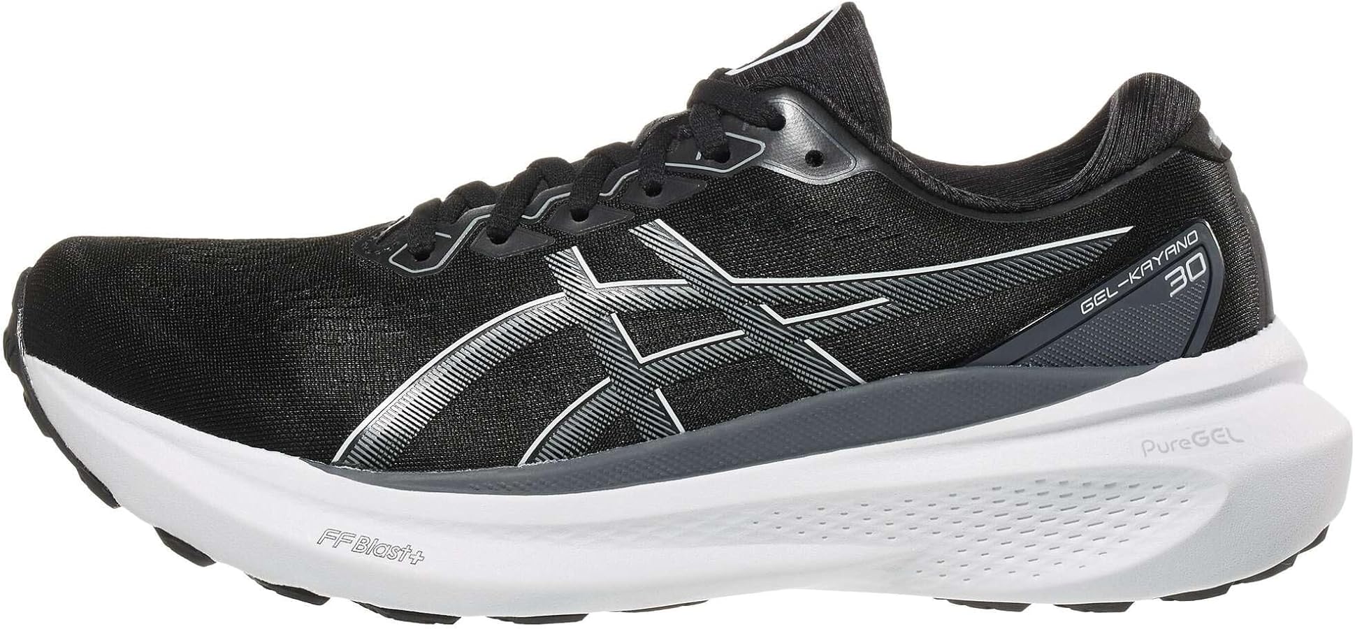 Amazon | ASICS メンズ Gel-Kayano 30 ランニングシューズ, ブラック