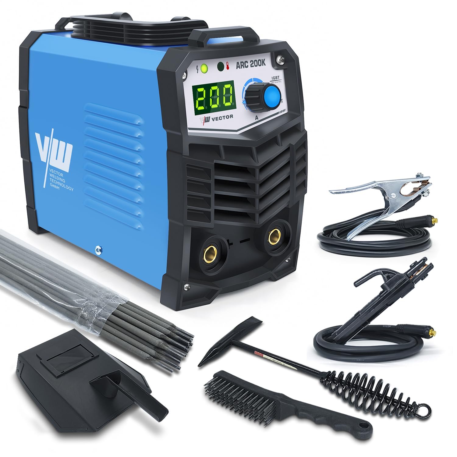 Spawarka elektrodowa 200 A MMA spawarka inwertorowa inwerter elektrody spawarka elektryczna 200 A zestaw ARC200K VECTOR WELDING