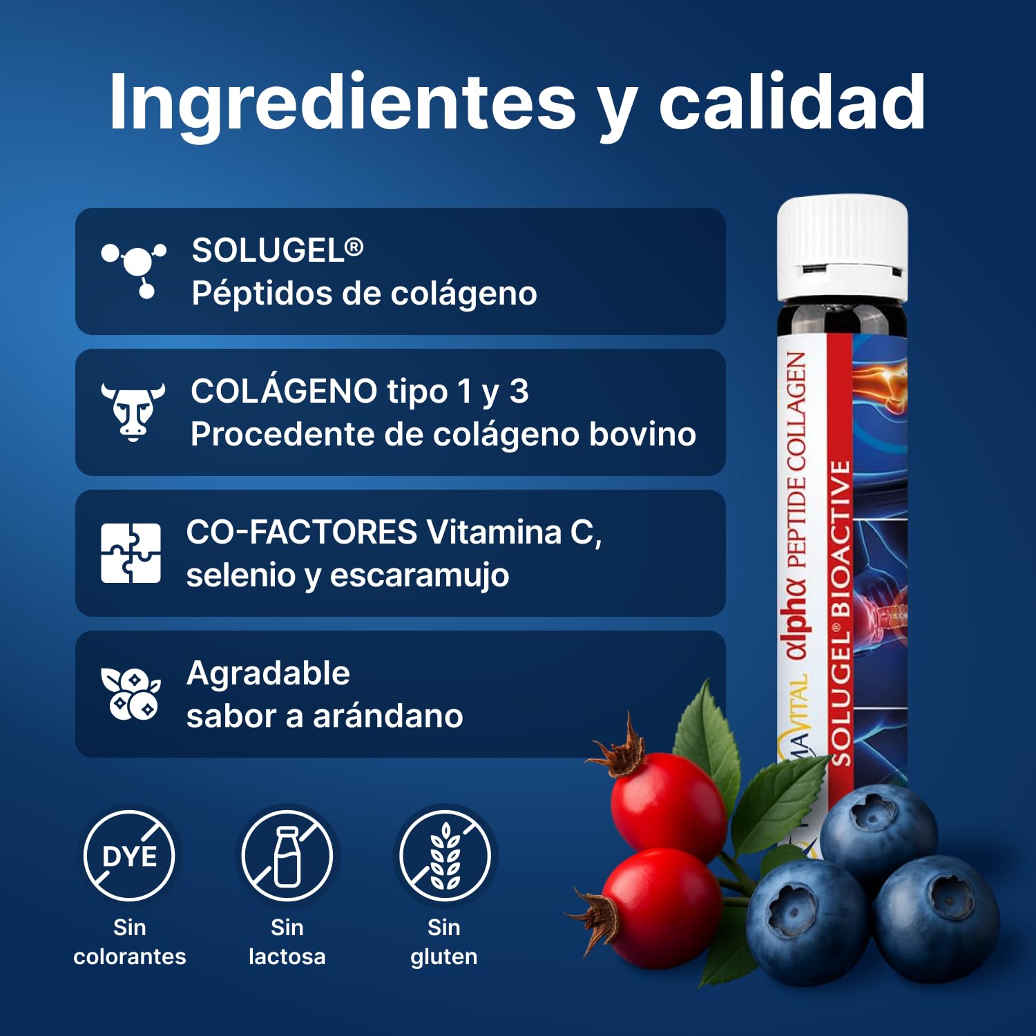 Alpha Peptide Collagen – 50 viales bebibles con 10.000 mg colágeno hidrolizado SOLUGEL®, vitamina C, selenio y escaramujo – para huesos, articulaciones y piel