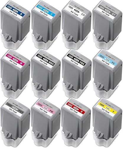 Miniatura 2 de Cartuchos de tinta compatibles de repuesto para Canon PFI-1000