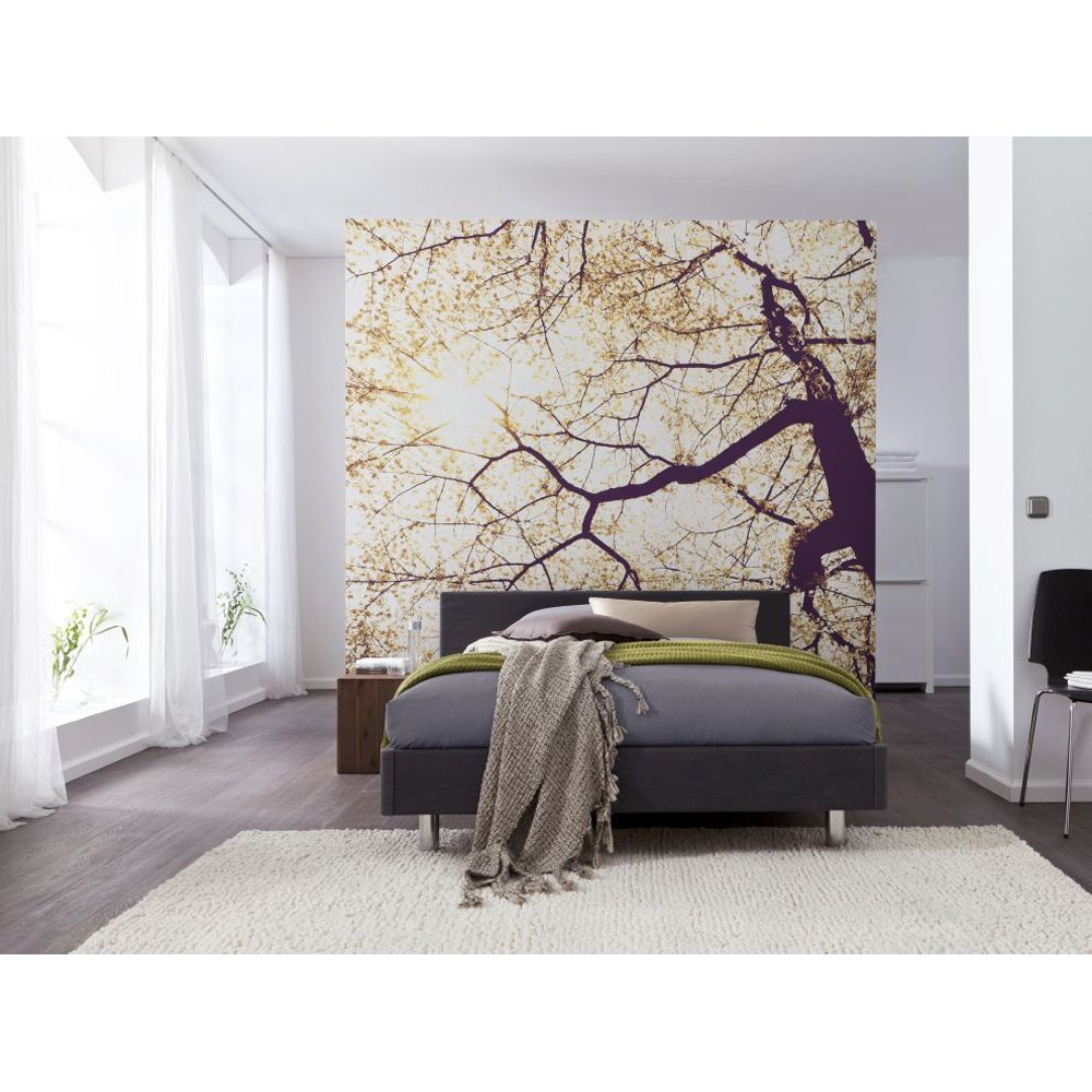 Komar Non-Woven Photo Wallpaper Sunshine 250 x 250 cm 5 Panels, Brown/Purple - Image 2