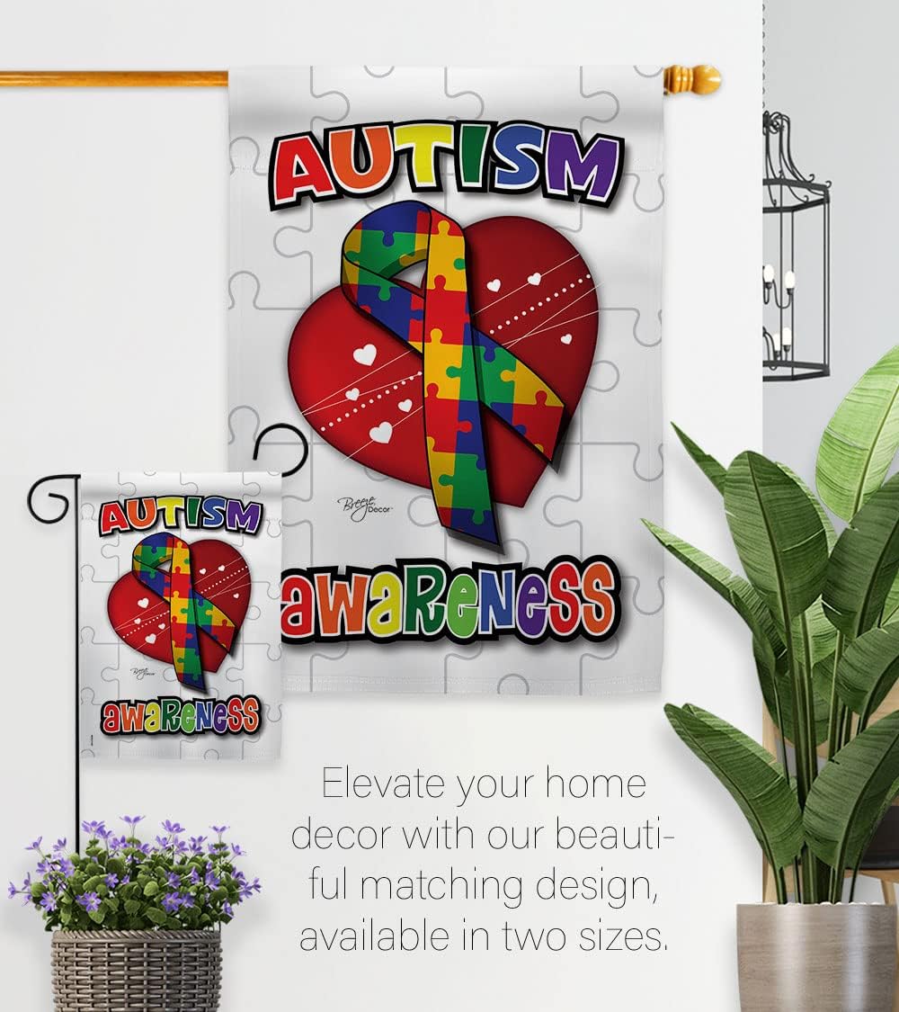 Autism Awareness Gifts Tapestry Indoor Decor Banner Indoor Room Wall Hanging Art Patio Porch Lawn Garden Flag Outdoor Support Decorations Yard Signs Made In USA