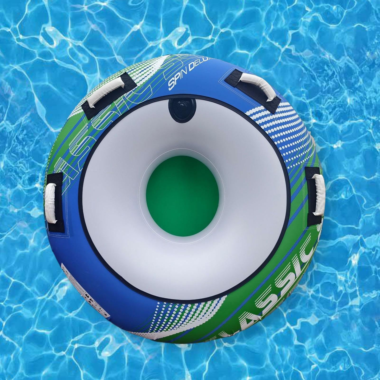 Tubi allungabili per la nautica - zattera gonfiabile per sport acquatici, design triangolare per due persone, rivestimento ispessito resistente all'usura | Pesante effetto lago, trascinabile per sci