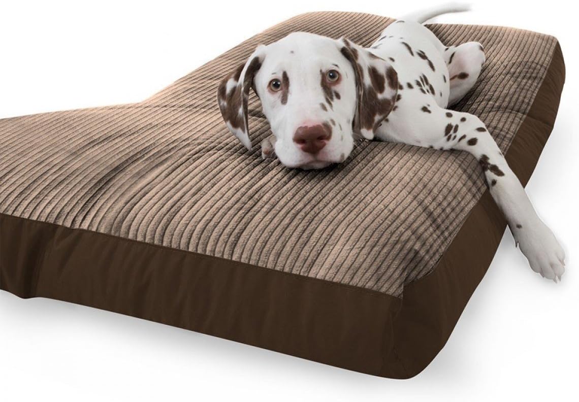rucomfy Luxury Jumbo Cord Dog Bed, Medium, Mocha
