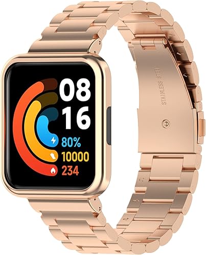 Miniatura 3 de Correas de reloj compatibles con Xiaomi Mi Redmi Watch 2 Lite ajustables de acero inoxidable sólido correas de repuesto para Xiaomi Mi Redmi Watch 2