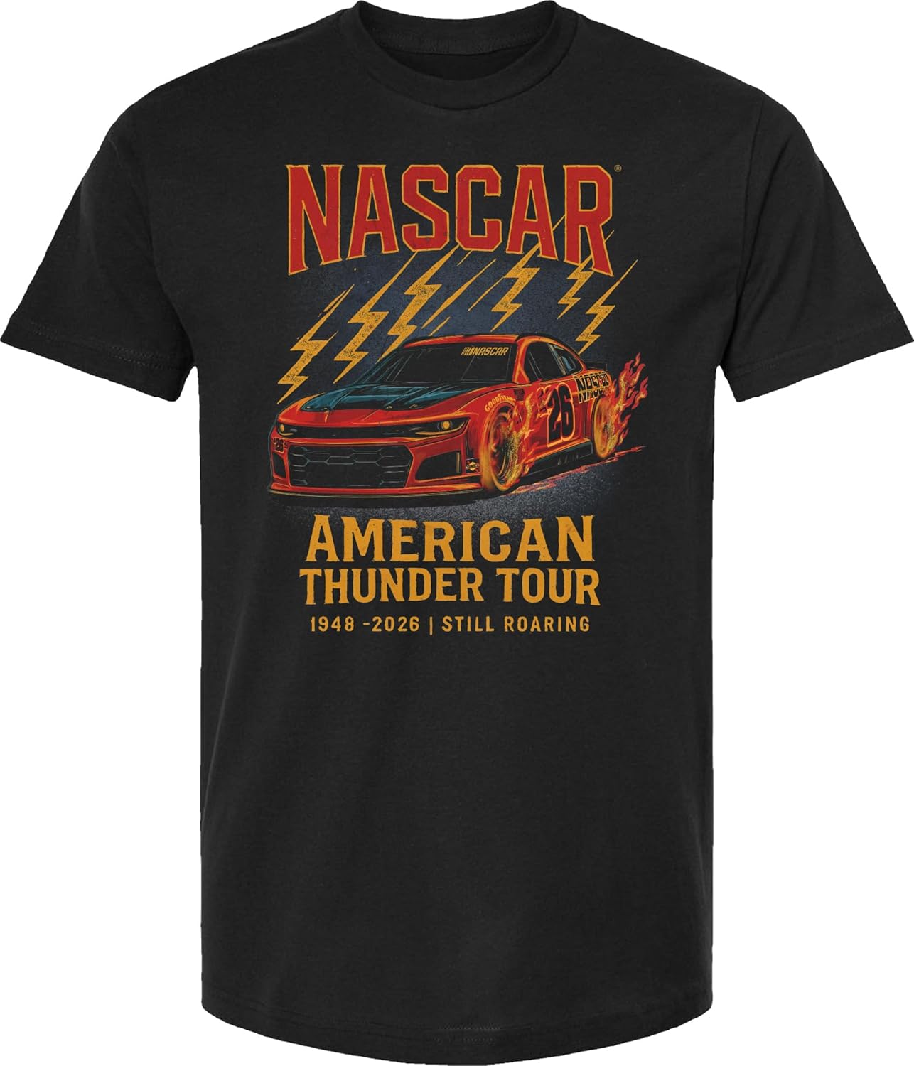 NASCAR American Thunder Tour 2026 Cup Series 2 Sided Race Schedule T-Shirt - Image 2