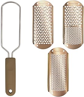 PrettyClaw Callus Remover Foot File Pedicure File Callus Tool Corn Remover Removes Dead Skin Foot Scrubber Rasp Callus Shaver Heel Scraper for Feet With 3 Blades with Free Reusable Pouch and Nail File