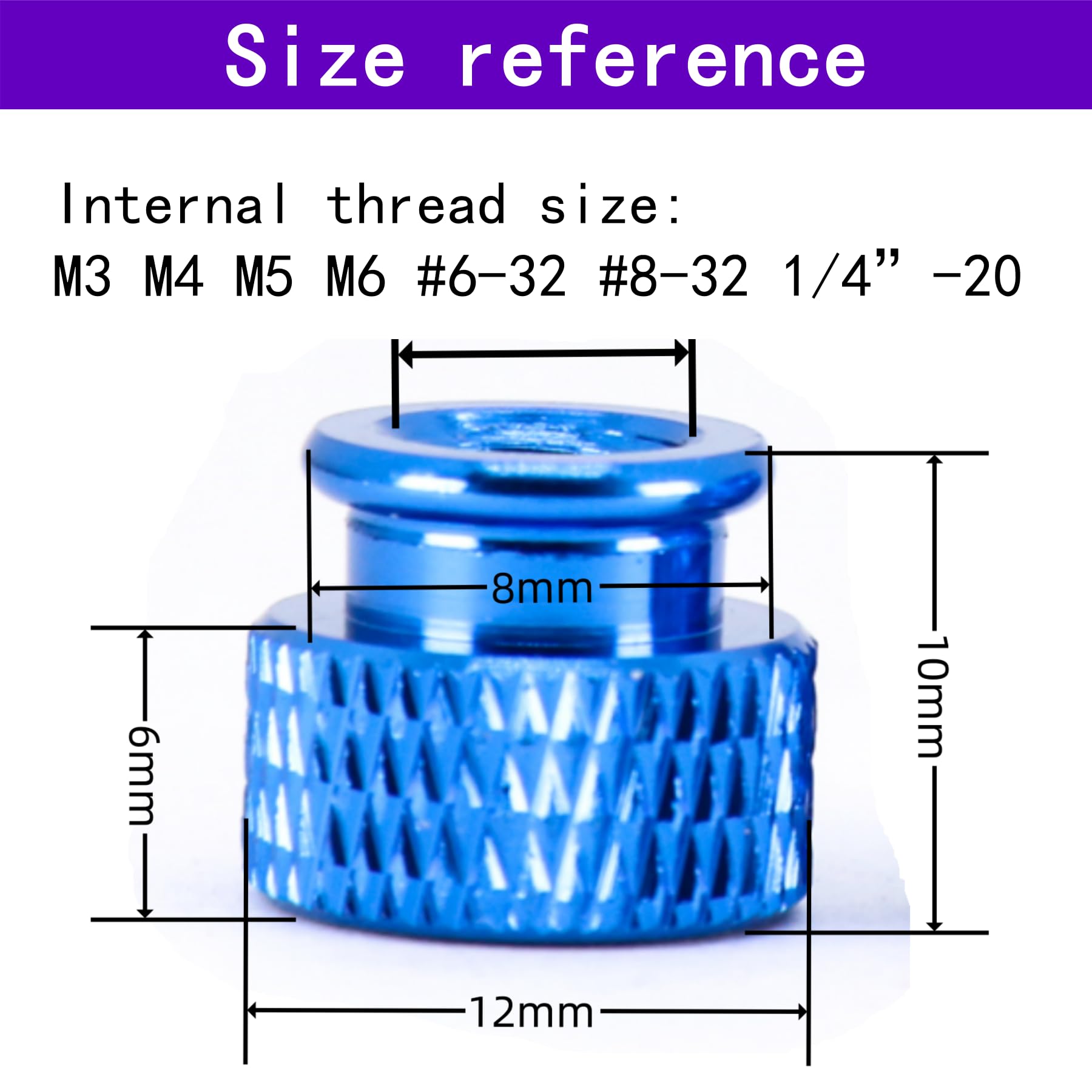 Aluminum Nuts for Computer Cases - Royal Blue -3