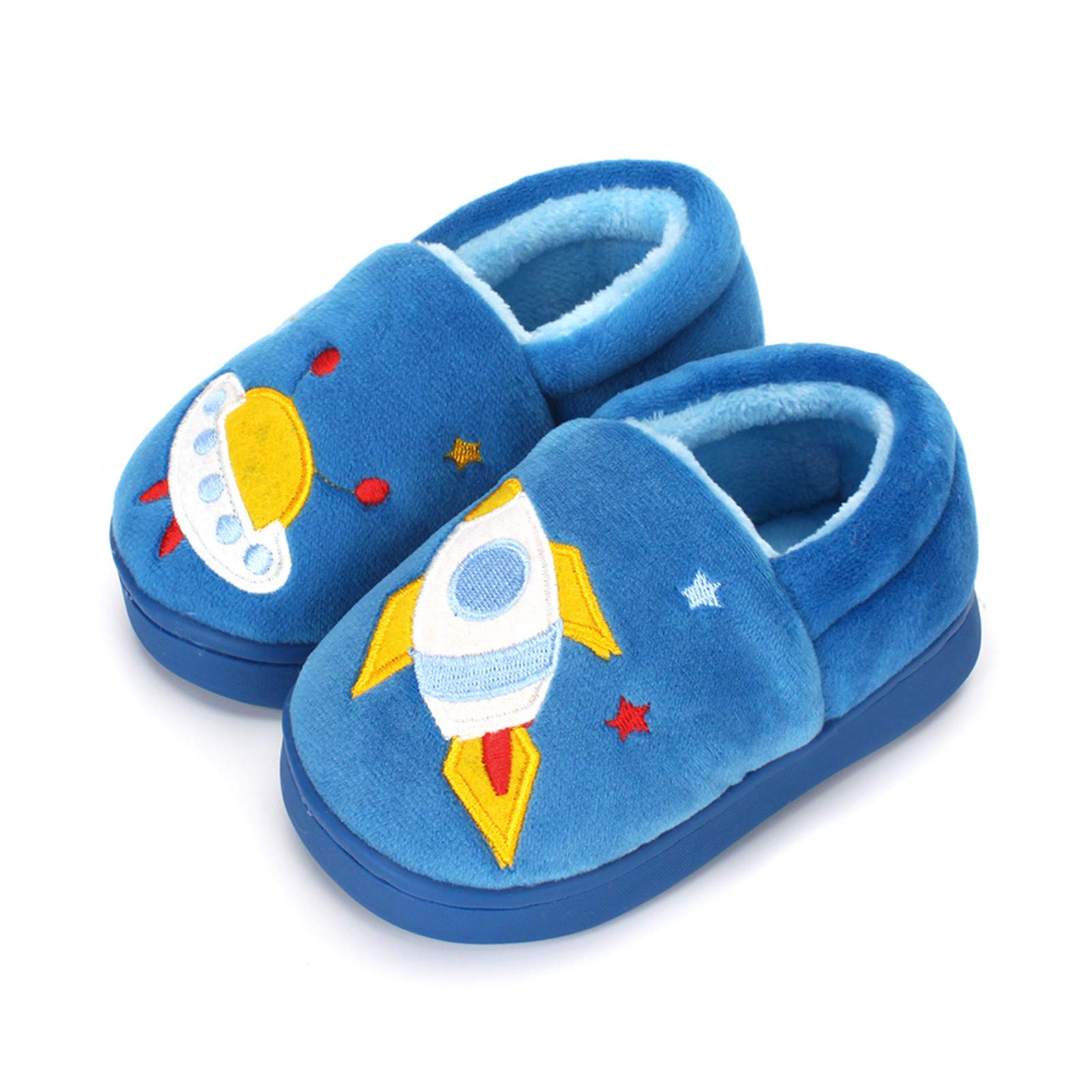 LACOFIA Pantuflas Antideslizante de Invierno para niños Zapatillas de casa de Peluche cálida para niños