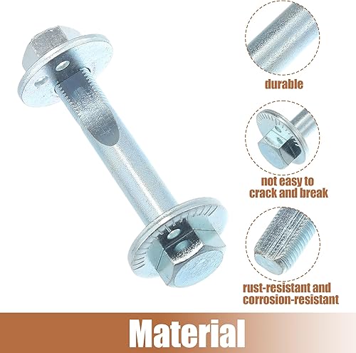 Miniatura 5 de uxcell 1 juego de pernos de inclinación de alineación excéntrica para Mitsubishi Lancer 2002-2006 No.MR333373MB809335 Kit de tuercas de ajuste de