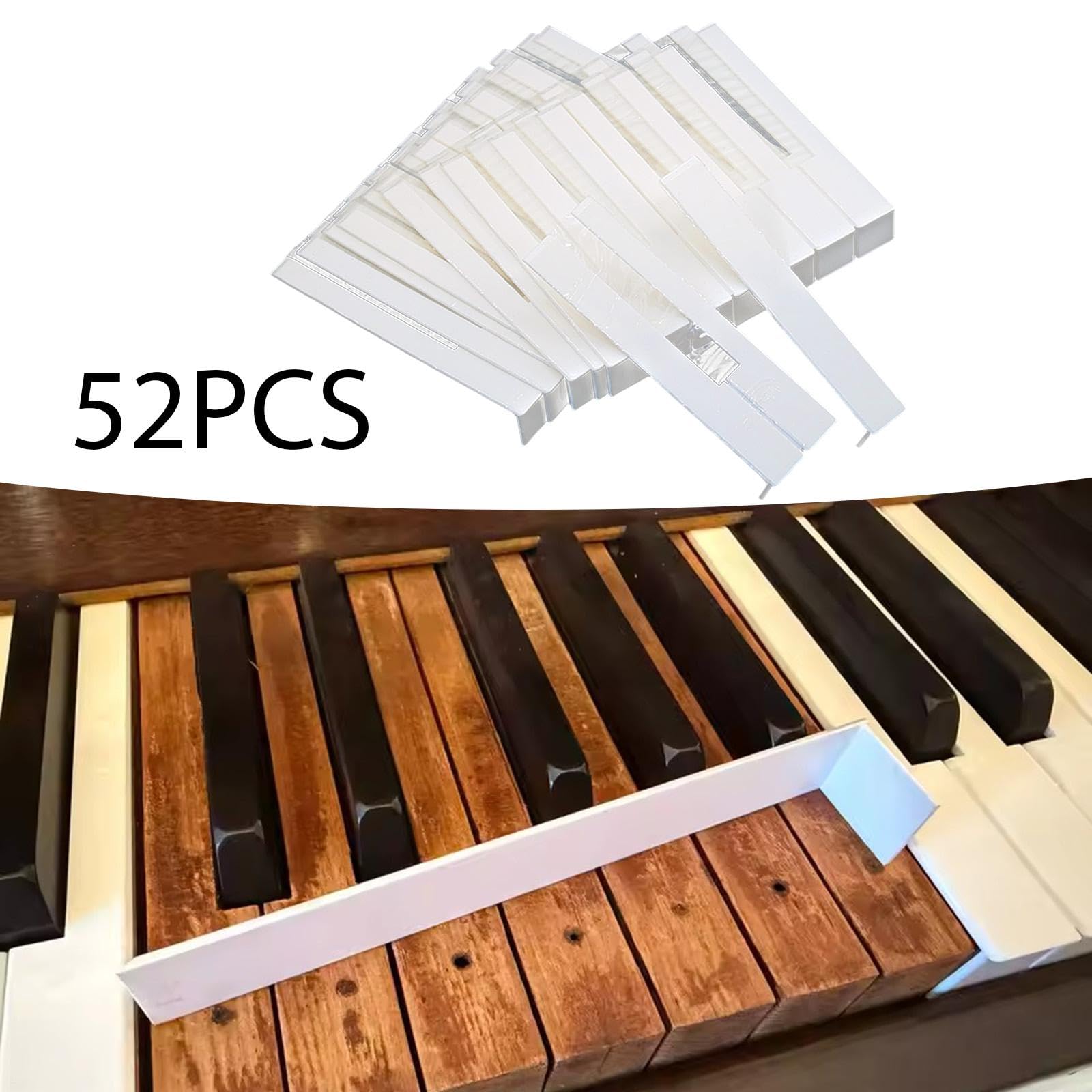 52 pezzi di strumenti per la riparazione dei tasti del pianoforte, copritasti del pianoforte, facili da installare, accessori di riparazione e, 50mm