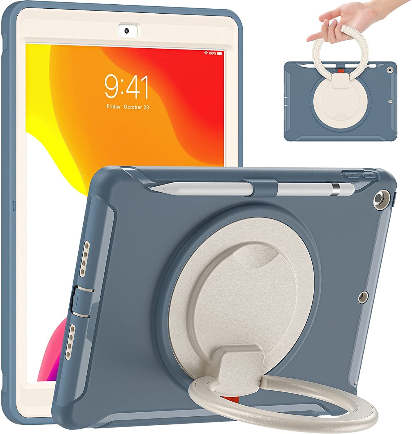 iPad 代9世代本体　ケース付き iPad 第9、第8、第7世代/ZEROSHOCKケース - TB-A21RHVBK