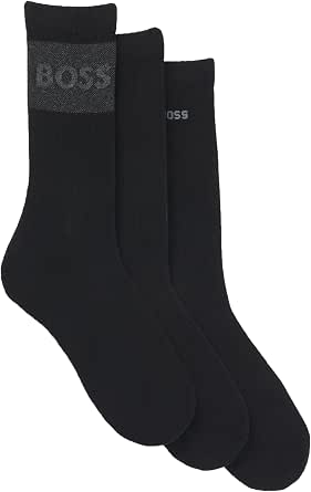 Calzini Corti Uomo BOSS 3P QS Rib Stripe CC - Confezione Da 3 Paia, Natural101, Design Moderno, Qualità Alta - 4