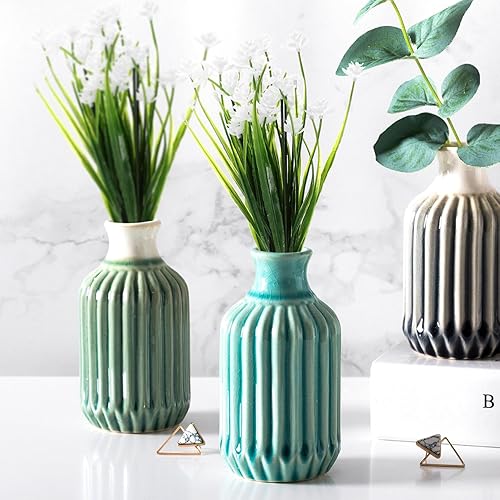 Miniatura 9 de HOMSFOU 6 racimos de rosas pp Oficina Flor artificial Exhibición de boda Flor de plástico Artificial Decorar Mesa Flores Decorativas Camelia Mesa de