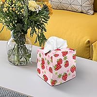 Vista 58 de Tissue Box Cover Square Decorative Tissue Box Holder Cute Funny Cube Tissue Case Cover-Alpaca Tissue Box Cover