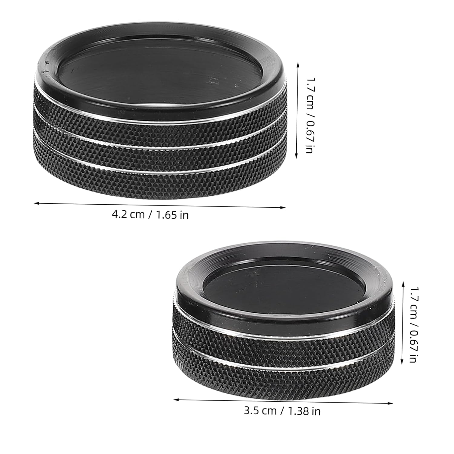 Replacement Knobs for Auto 3pcs Air Conditioner Control Switch Knob Ring Aluminum Car Knob c