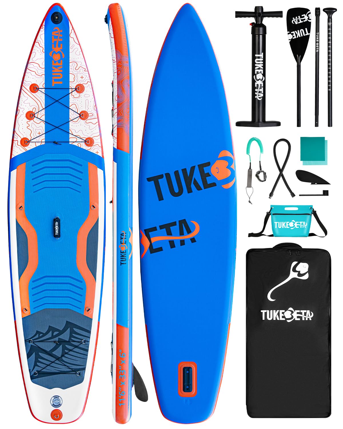 Inflatable Stand Up Paddle Board with Full Accessories Kit, 11' x 33