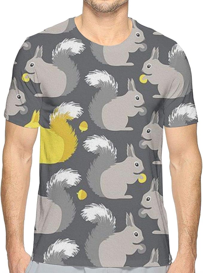 Amazon Co Jp Tシャツ メンズ かわいいリス 半袖 カジュアル 丸襟 ゆったり 柔らかい 快適 かっこいい 夏服 ファッション