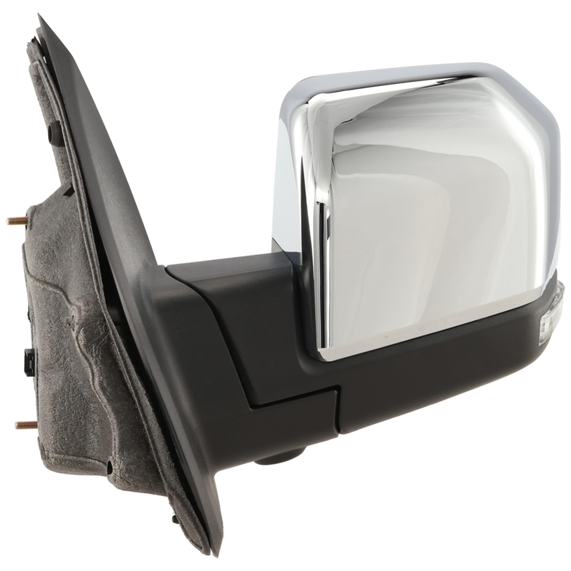 Garage-Pro Specchietto sinistro riscaldato per Ford F-150 2015-2018, pieghevole, con luce di segnalazione, monitor punto cieco, lampada di memoria e pozzanghera; senza regolazione automatica cromata